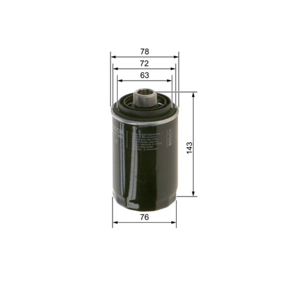 Bosch OE-Quality Oil Filter - VW Golf 6 GTi (CCZ)